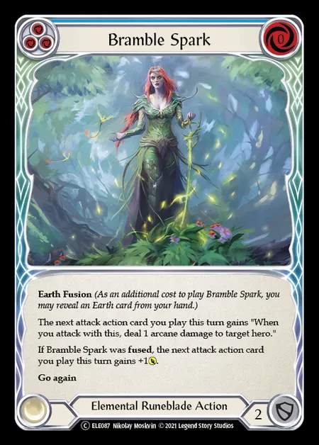 [Elemental Runeblade] Bramble Spark (blue) [UL-ELE087-C]
