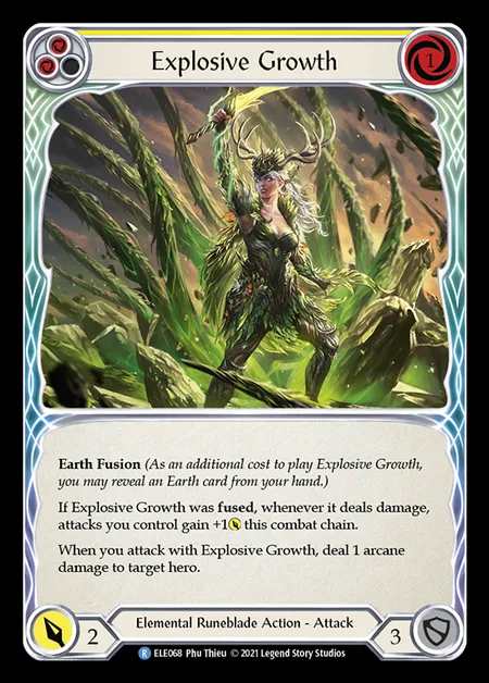 [Elemental Runeblade] Explosive Growth [1st-ELE068-R] (yellow)