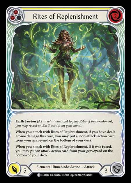 [Elemental Runeblade] Rites of Replenishment [1st-ELE080-C] (yellow)