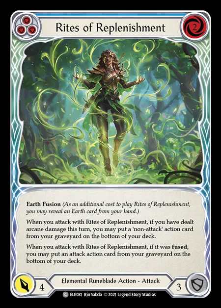 [Elemental Runeblade] Rites of Replenishment [1st-ELE081-C] (blue)