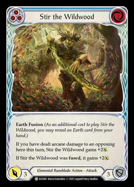 [Elemental Runeblade] Stir the Wildwood [1st-ELE084-C] (blue)