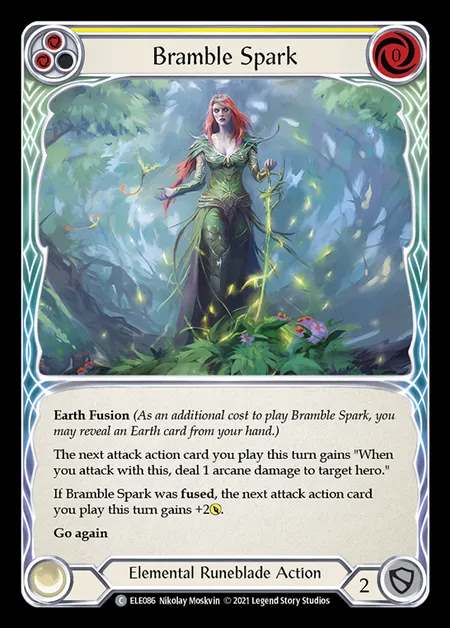 [Elemental Runeblade] Bramble Spark [1st-ELE086-C] (yellow)