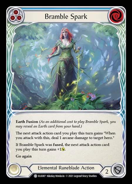 [Elemental Runeblade] Bramble Spark [1st-ELE087-C] (blue)