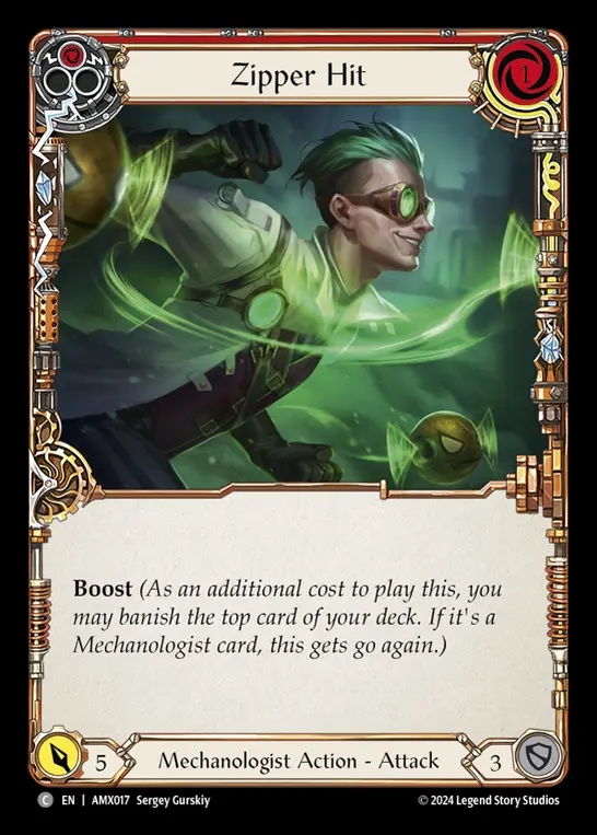 【EN】[Mechanologist] ジッパーの一撃/Zipper Hit (red) [AMX017-C]