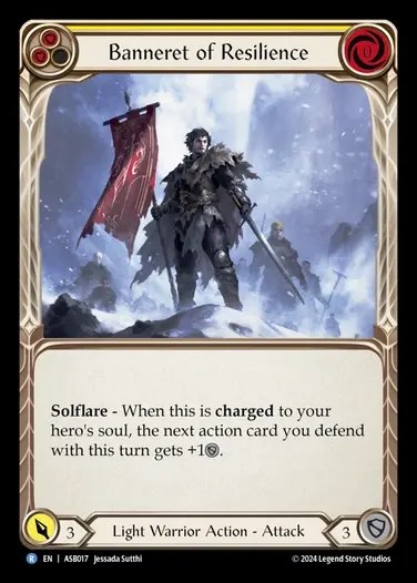 【EN】[Light Warrior] 反発の旗/Banneret of Resilience (yellow) [ASB017-R]