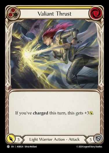 【EN】[Light Warrior] 勇猛果敢な突き/Valiant Thrust (yellow) [ASB024-C]