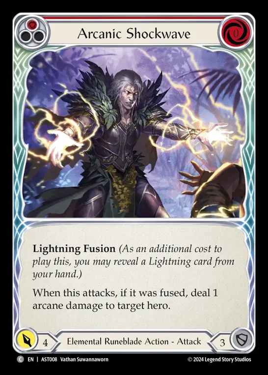 【EN】[Elemental Runeblade] 秘魔術の衝撃波/Arcanic Shockwave (red) [AST008-C]