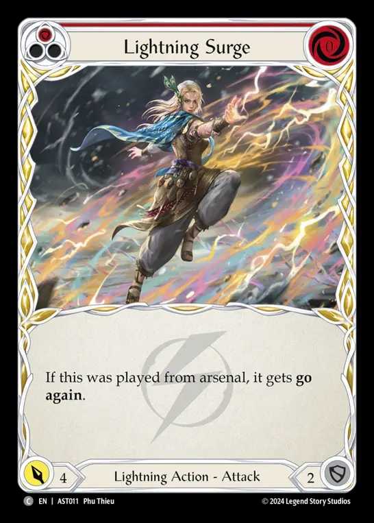 【EN】[Lightning] 稲妻の波動/Lightning Surge (red) [AST011-C]