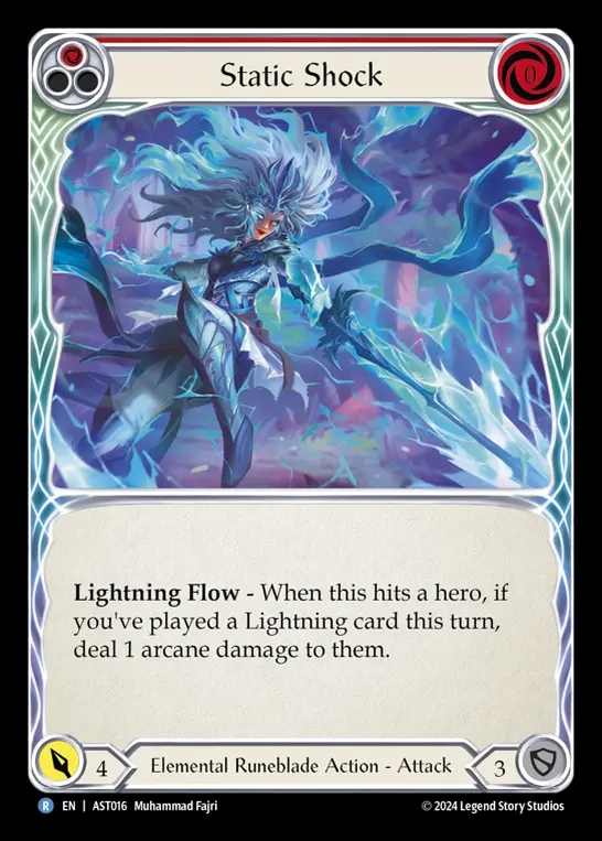 【EN】[Elemental Runeblade] 静電撃/Static Shock (red) [AST016-C]