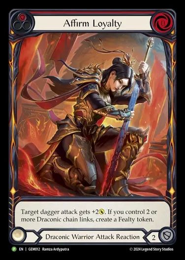 【EN】[Draconic Warrior] 忠誠の儀/Affirm Loyalty (red) [GEM012-P]