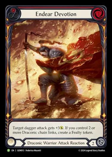 【EN】[Draconic Warrior] 敬畏の献身/Endear Devotion (red) [GEM013-P]