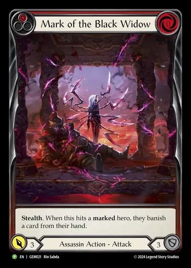 【EN】[Assassin] 黒麗の標的/Mark of the Black Widow (red) [GEM021-P]