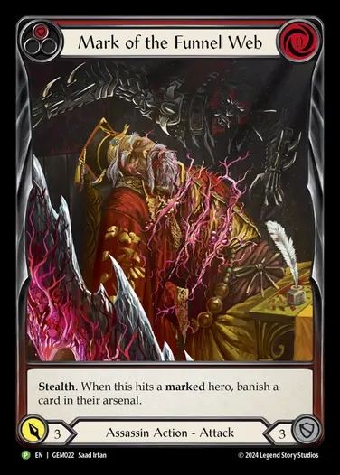 【EN】[Assassin] 凶牙の標的/Mark of the Funnel Web (red) [GEM022-P]