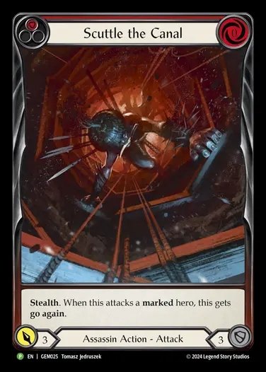 【EN】[Assassin] 狭路の潜行/Scuttle the Canal (red) [GEM025-P]