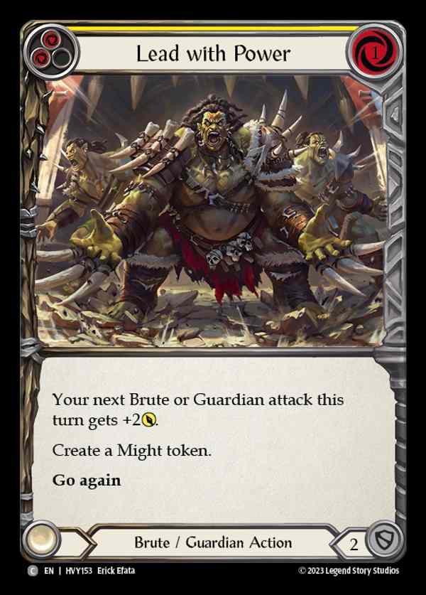 【EN】[Brute Guardian] 力の優位/Lead with Power (yellow) [HVY153-C]