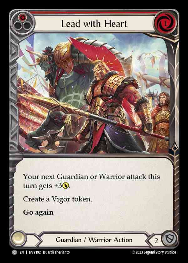 【EN】[Guardian Warrior] 心の優位/Lead with Heart (red) [HVY192-C]