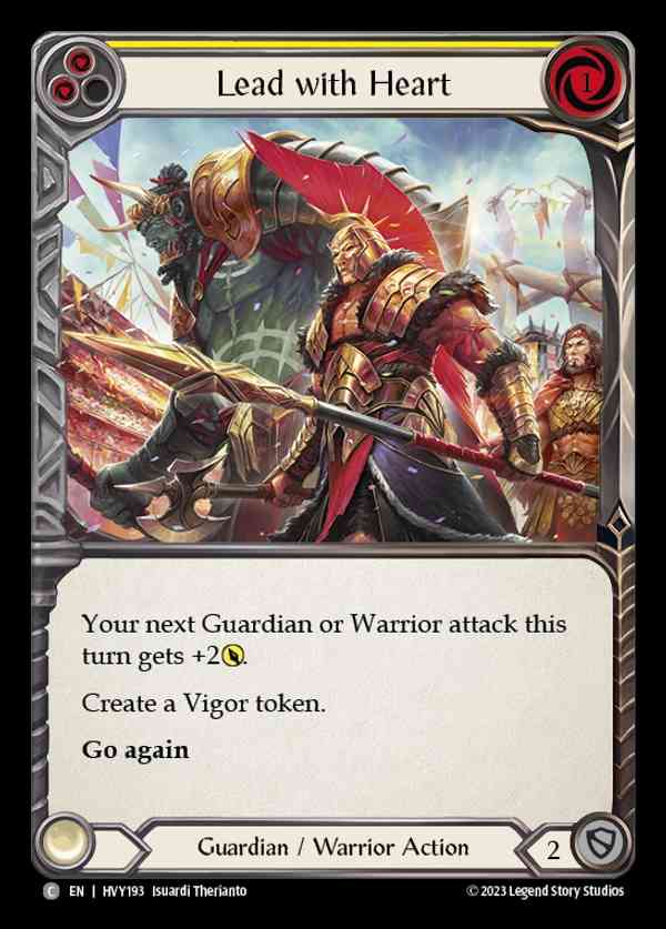 【EN】[Guardian Warrior] 心の優位/Lead with Heart (yellow) [HVY193-C]
