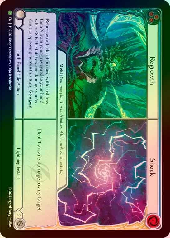 【CF】【EN】[Earth Runeblade/Lightning] 新たな成長+ショック/Regrowth+Shock [LGS356-P]