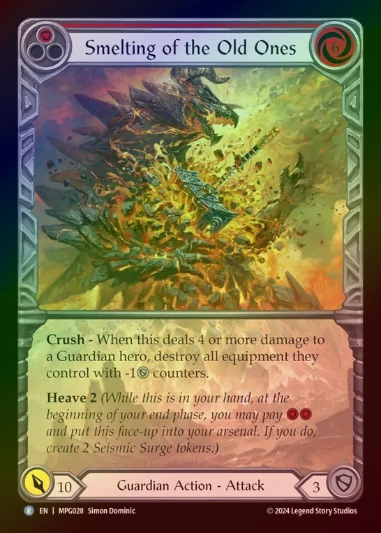 【RF】【EN】[Guardian] 古きものへの精製/Smelting of the Old Ones(red) (Extended Art) [MPG028-R]