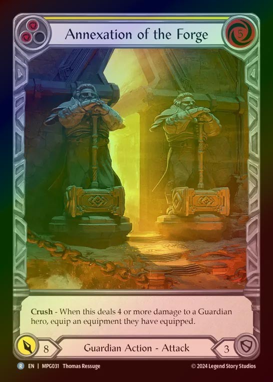 【RF】【EN】[Guardian] 火事場の併合/Annexation of the Forge(yellow) (Extended Art) [MPG031-R]