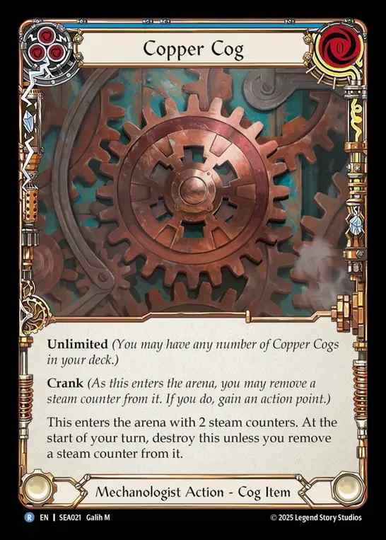【EN】[Mechanologist] 銅の歯車/Copper Cog (blue)  [SEA021-R]