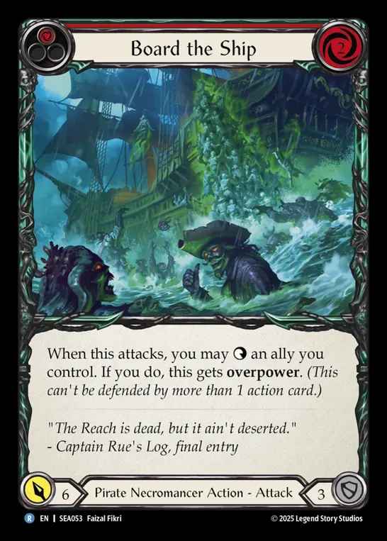 【EN】[Pirate Necromancer] 船上登り/Board the Ship (red)  [SEA053-R]