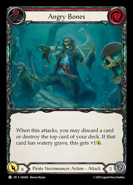 【EN】[Pirate Necromancer] 飢えた骸骨/Angry Bones (red)  [SEA062-C]