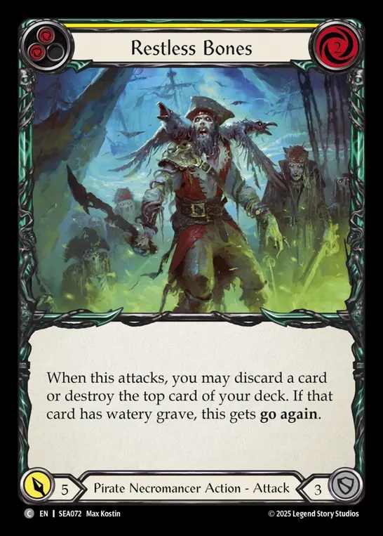 【EN】[Pirate Necromancer] 彷徨う骸骨/Restless Bones (yellow)  [SEA072-C]
