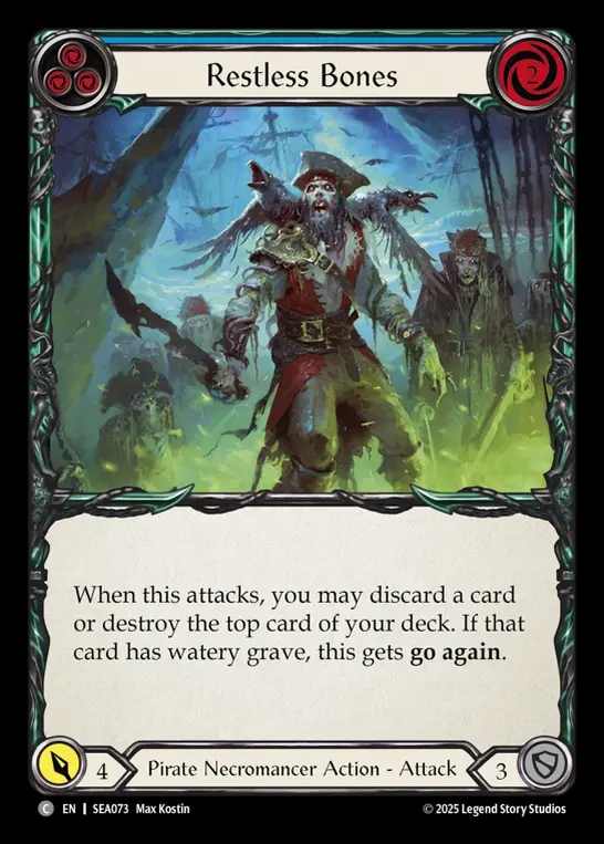 【EN】[Pirate Necromancer] 彷徨う骸骨/Restless Bones (blue)  [SEA073-C]