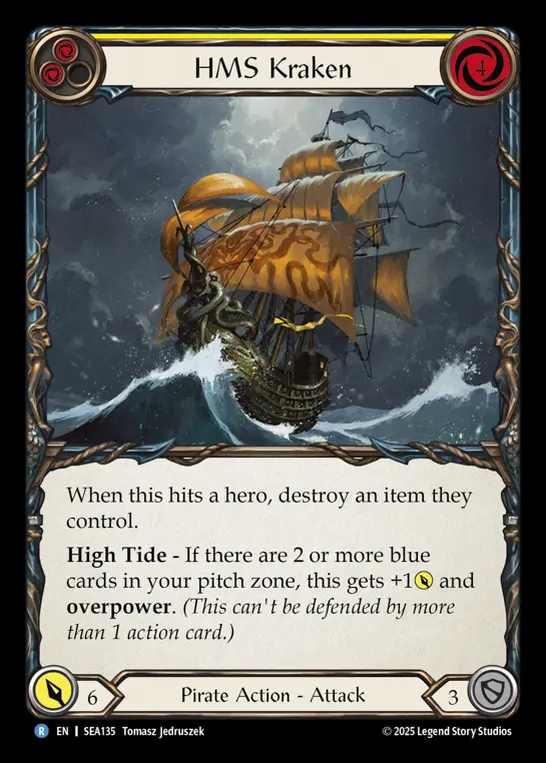 【EN】[Pirate] 荒名船クラーケン/HMS Kraken (yellow)  [SEA135-R]