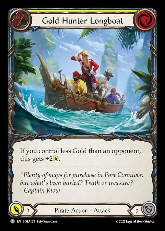【EN】[Pirate] ゴールドハンターの長艇/Gold Hunter Longboat (yellow)  [SEA163-C]