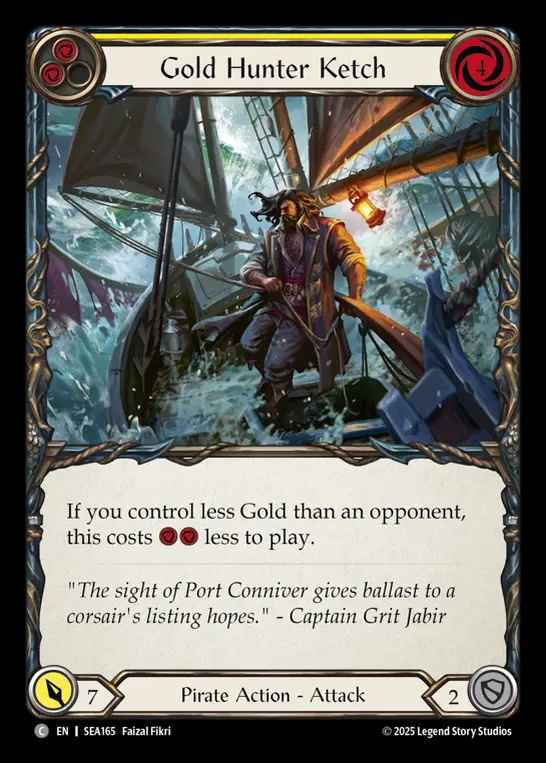 【EN】[Pirate] ゴールドハンターの縦帆船/Gold Hunter Ketch (yellow)  [SEA165-C]