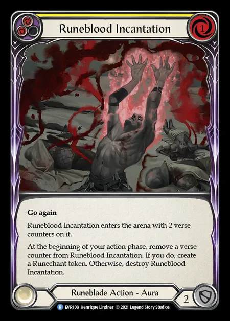 [Runeblade] Runeblood Incantation [EVR108-R] (yellow)