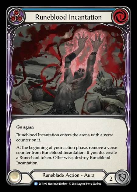 [Runeblade] Runeblood Incantation [EVR109-R] (blue)