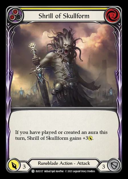 [Runeblade] Shrill of Skullform [EVR117-C] (yellow)