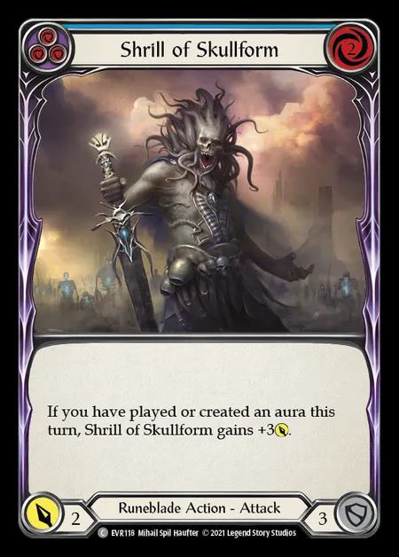 [Runeblade] Shrill of Skullform [EVR118-C] (blue)