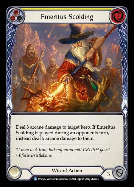 [Wizard] Emeritus Scolding [EVR126-R] (yellow)