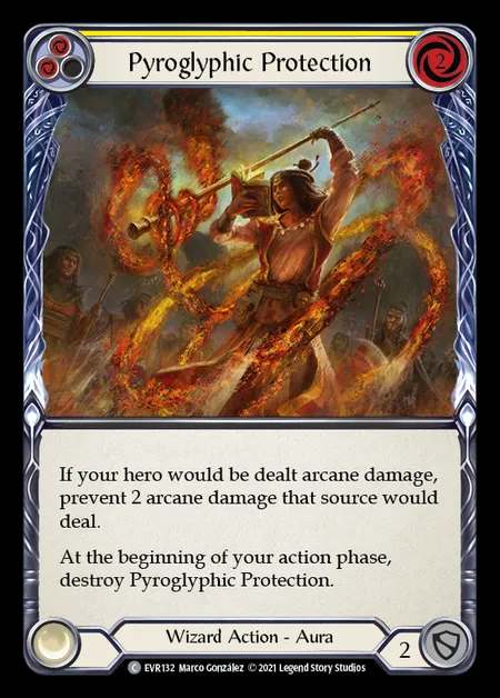 [Wizard] Pyroglyphic Protection [EVR132-C] (yellow)