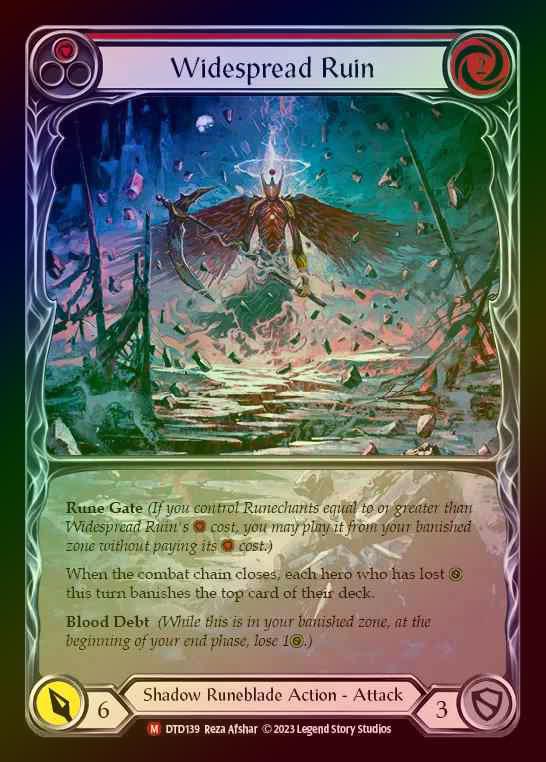 【RF】[Shadow Runeblade] Widespread Ruin (Extended Art) [DTD139-M] Rainbow Foil
