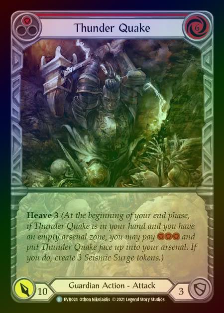 【RF】[Guardian] Thunder Quake (Extended Art) [EVR024-R] (red) Rainbow Foil