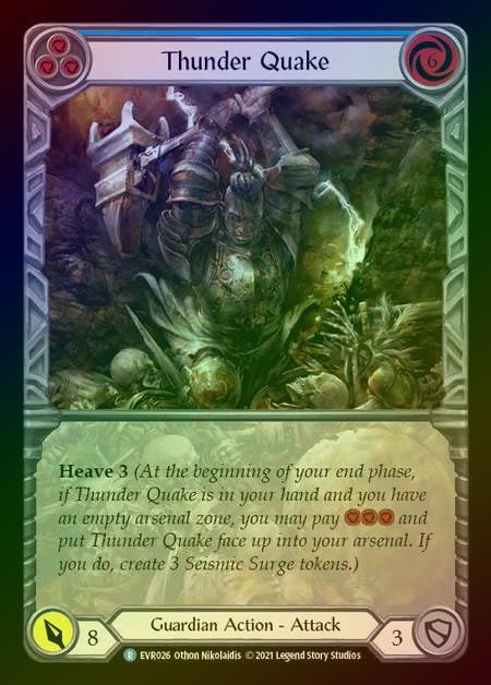 【RF】[Guardian] Thunder Quake (Extended Art) [EVR026-R] (blue) Rainbow Foil