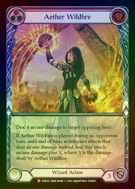 【RF】[Wizard] Aether Wildfire (Extended Art) [EVR123-M] Rainbow Foil