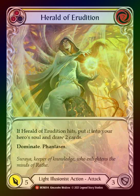 【RF】[Light Illusionist] Herald of Erudition (Extended Art) [1st-MON_004-M] Rainbow Foil