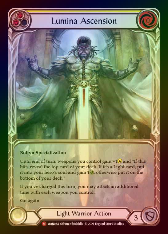 【RF】[Light Warrior] Lumina Ascension (Extended Art) [1st-MON_034-M] Rainbow Foil