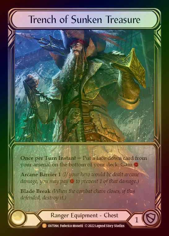 【CF】[Ranger] Trench of Sunken Treasure (Extended Art) [OUT094-L] Cold Foil