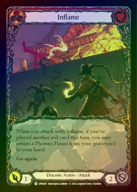 【RF】[Draconic] Inflame (Extended Art) [UPR097-C] (red) Rainbow Foil