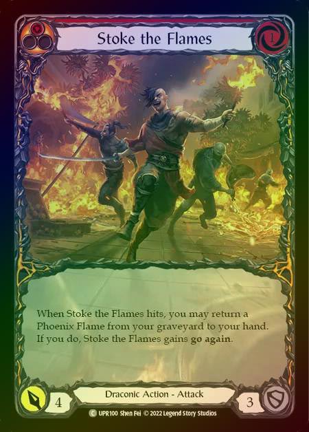 【RF】[Draconic] Stoke the Flames (Extended Art) [UPR100-C] (red) Rainbow Foil