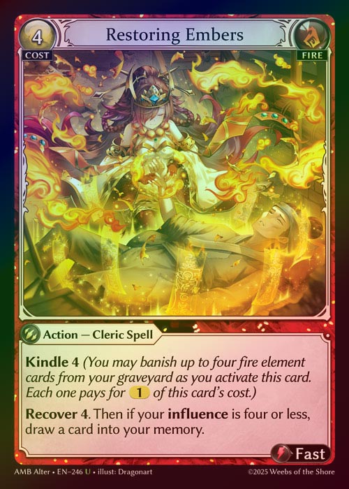【FOIL】[Fire] Restoring Embers [AL-AMB246-R]