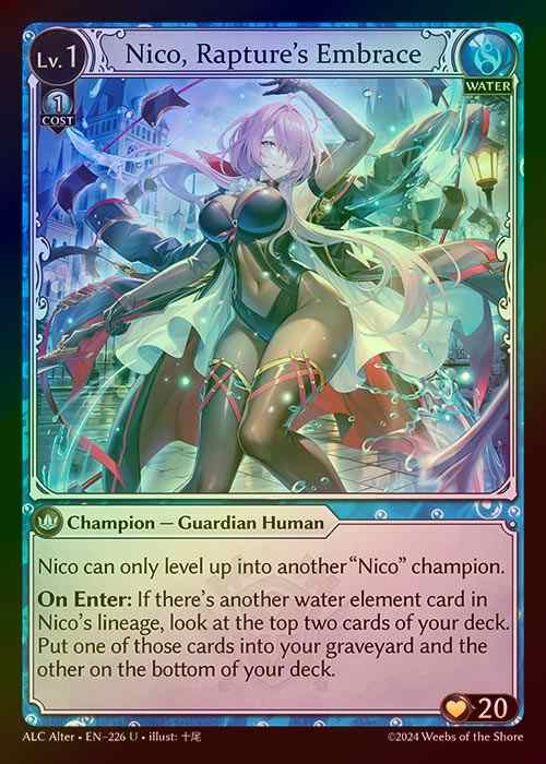 【FOIL】[Water] Nico, Rapture's Embrace [AL-ALC226-U]