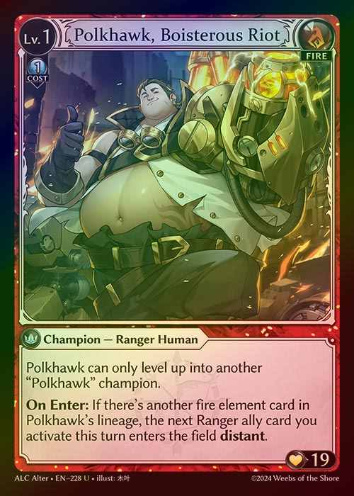 【FOIL】[Fire] Polkhawk, Boisterous Riot [AL-ALC228-U]